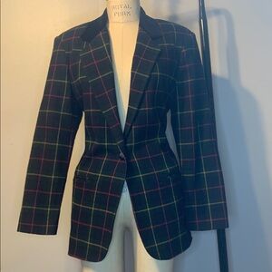 Sag Harbor Multicolor Plaid Blazer